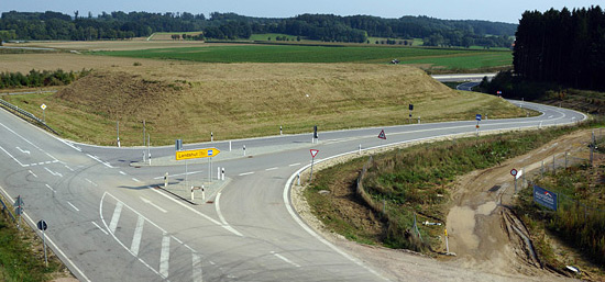 Abzweigung Richtung Landshut